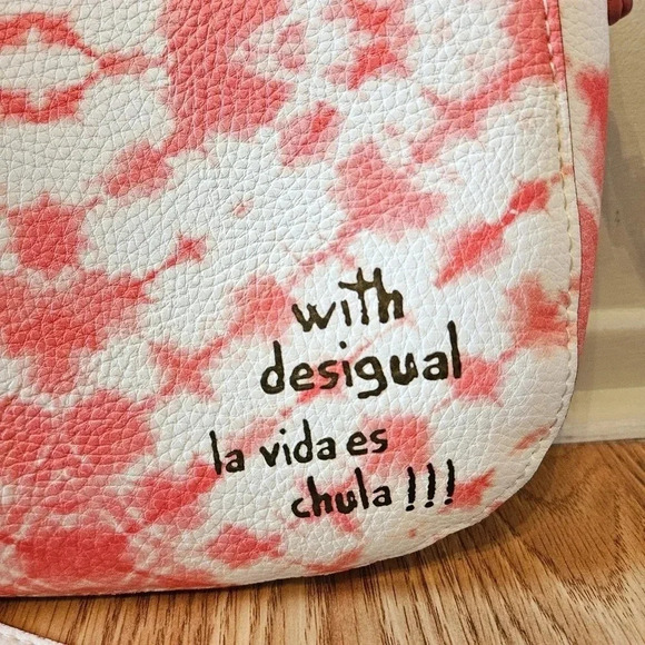 Desigual Tie Dye  Vegan Leather Bohemian Crossbody Mini Bag. - Picture 10 of 11